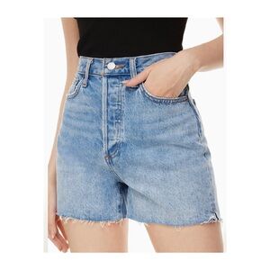 Denim Forum The YokoDenim Forum The Yoko Hi-Rise Mid-Thigh Denim Short (Size 25)